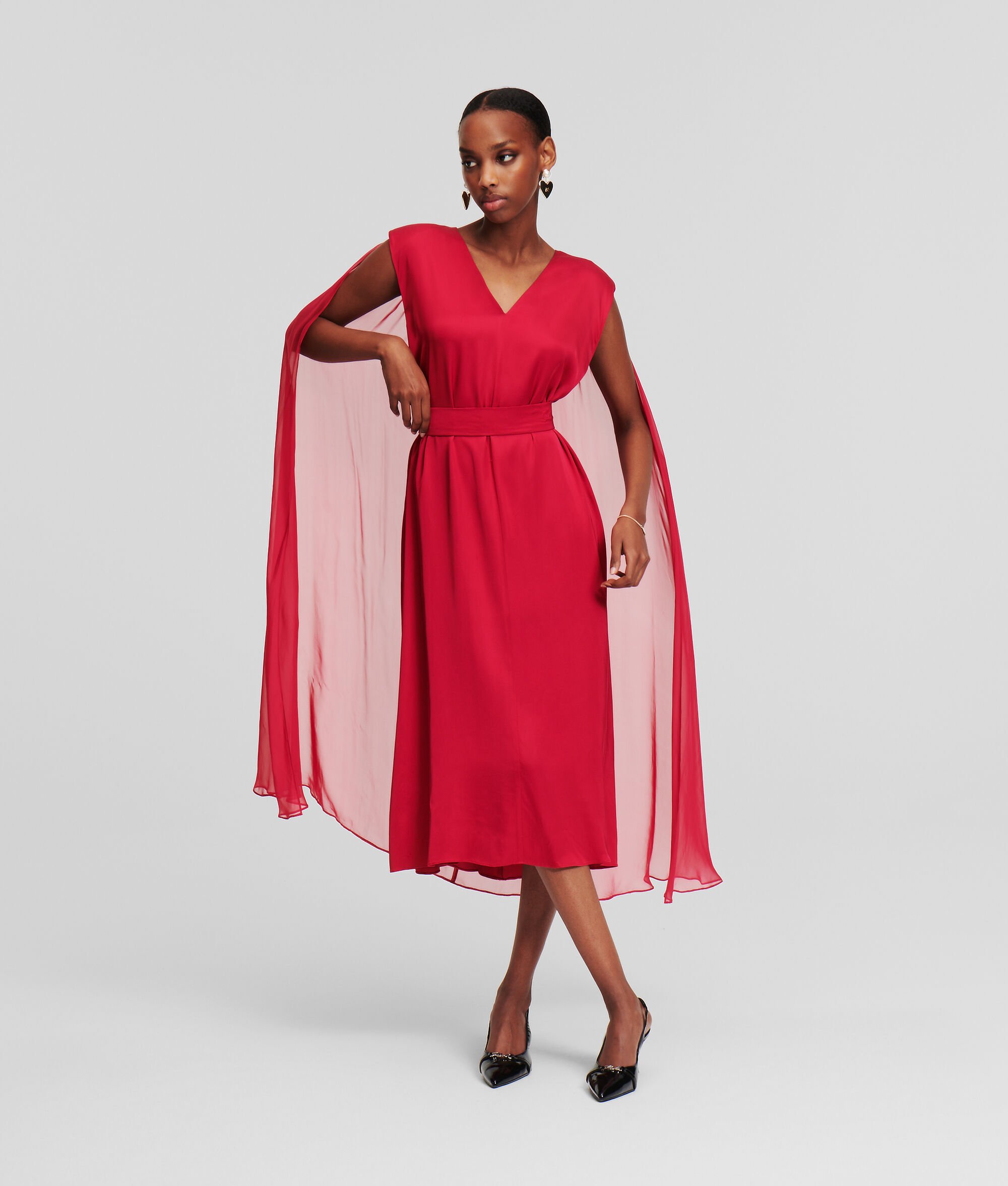 (image for) Trusted CAPE MIDI DRESS